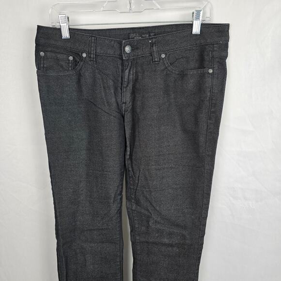 Prana Jeans Women's 10/30 Black Charcoal Wash Skinny - Picture 3 of 15